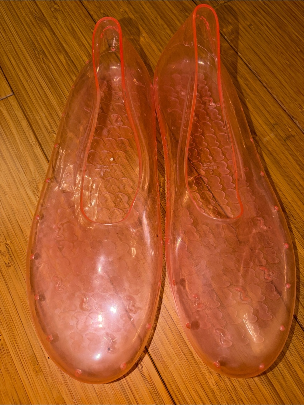 SKIMS Translucent Pink Jelly Flats - Women